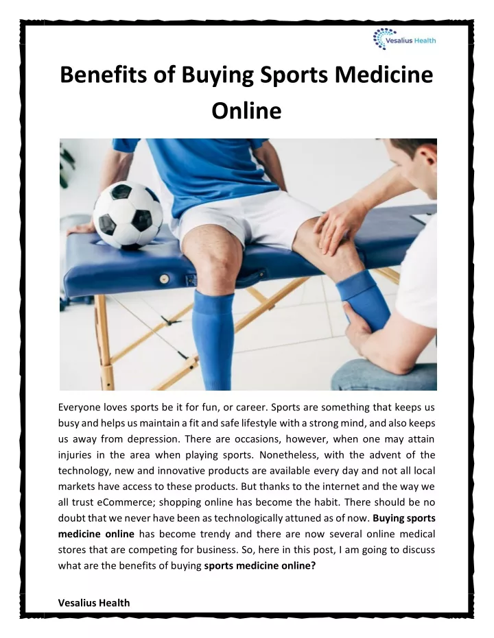 benefits of buying sports medicine online