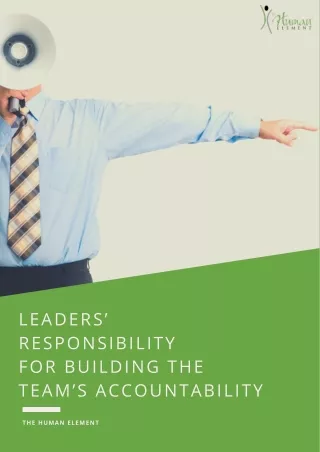 leaders responsibility for building the team