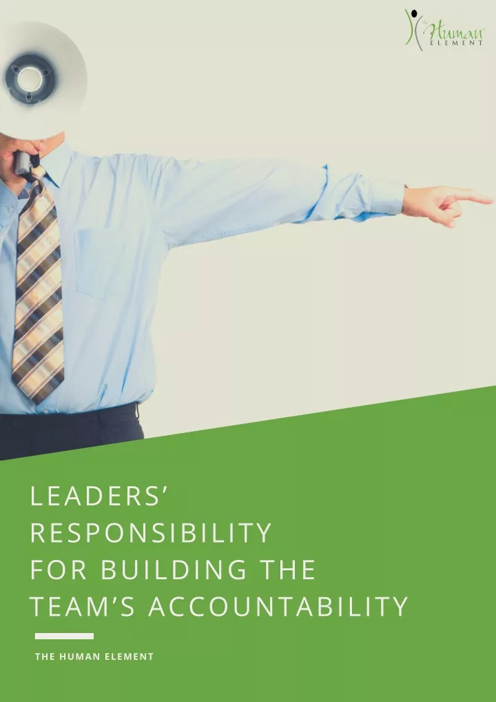 leaders responsibility for building the team