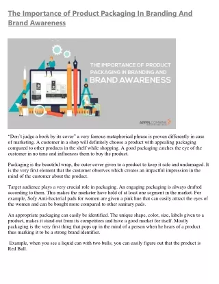 the importance of product packaging in branding