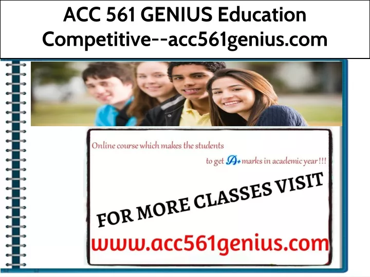 acc 561 genius education competitive acc561genius