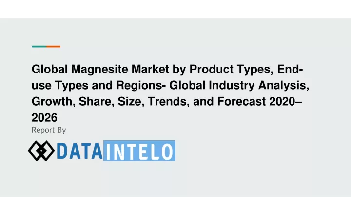 global magnesite market by product types
