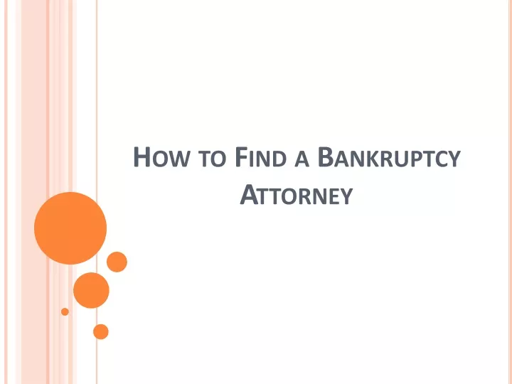 how to find a bankruptcy attorney