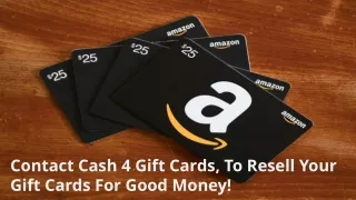 Resell All Your Unwanted Gift Cards at Cash 4 Gift Cards