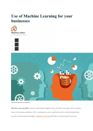use of machine learning for your businesses