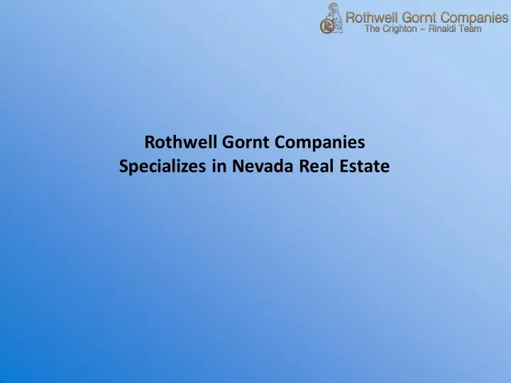 rothwell gornt companies specializes in nevada