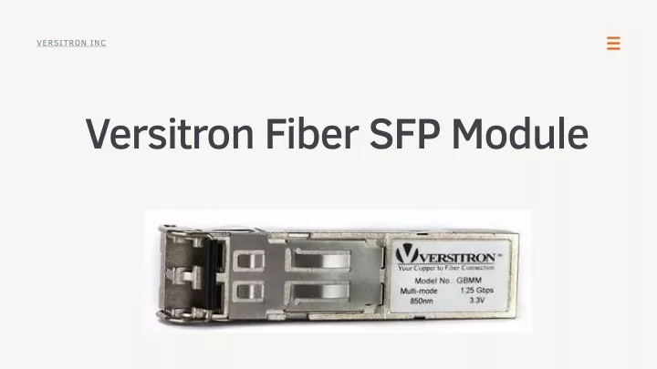 versitron fiber sfp module