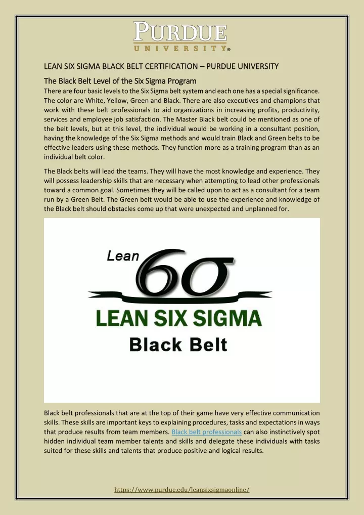 lean six sig lean six sigma black belt certif