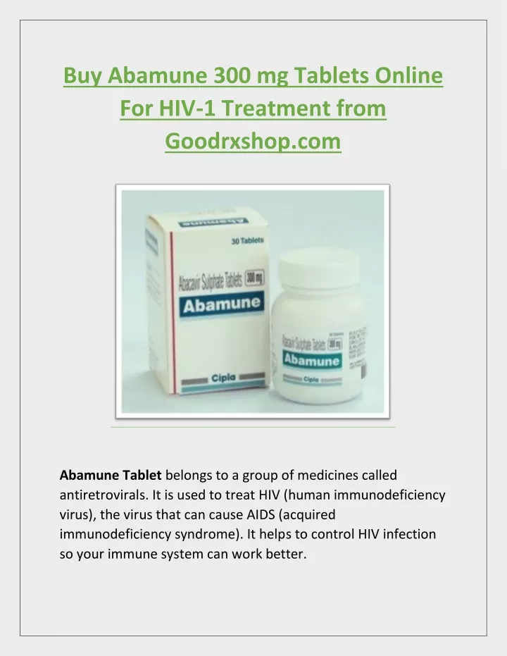 buy abamune 300 mg tablets online