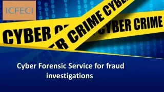 cyber forensic service for fraud investigations