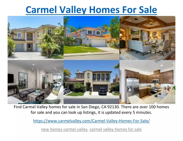 carmel valley homes for sale