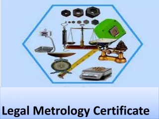Legal Metrology Certificate | Legal Metrology license | Solubilis