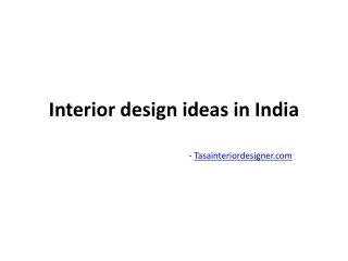 Interior design ideas in India