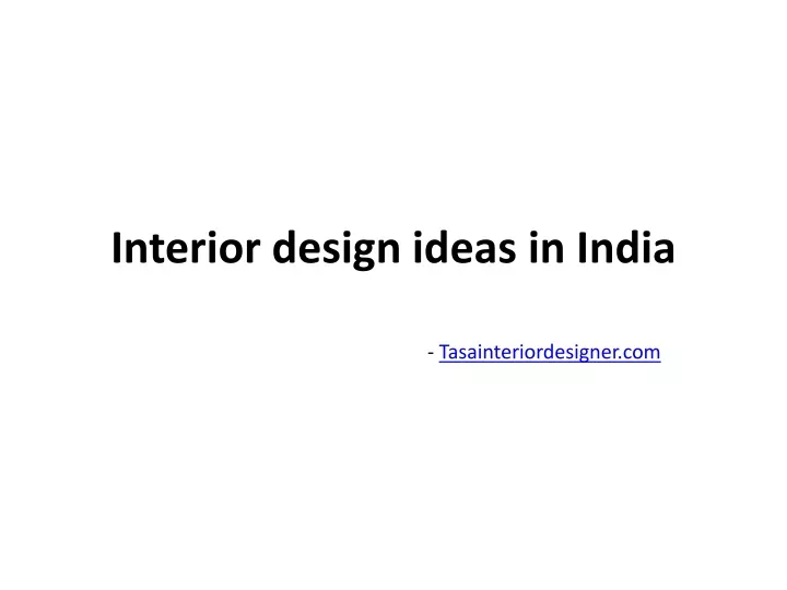 interior design ideas in india