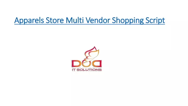 apparels store multi vendor shopping script