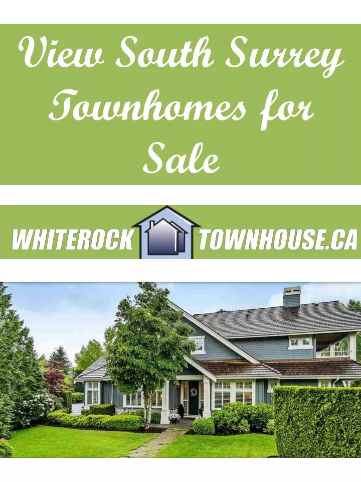 view south surrey townhomes for sale
