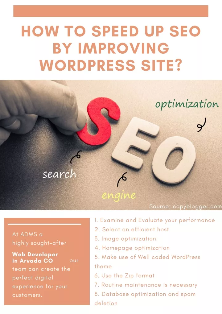 how to speed up seo by improving wordpress site