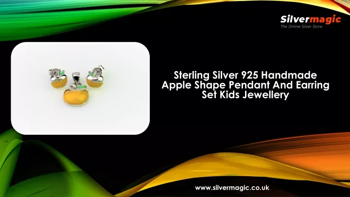 sterling silver 925 handmade apple shape pendant