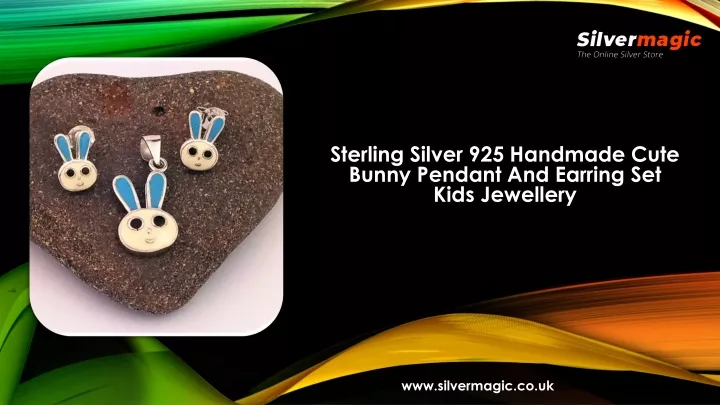 sterling silver 925 handmade cute bunny pendant