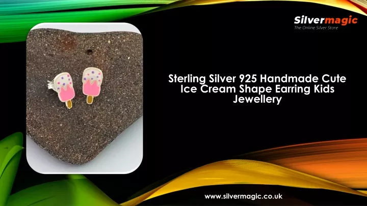 sterling silver 925 handmade cute ice cream shape