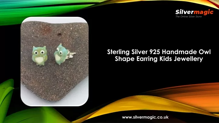 sterling silver 925 handmade owl shape earring