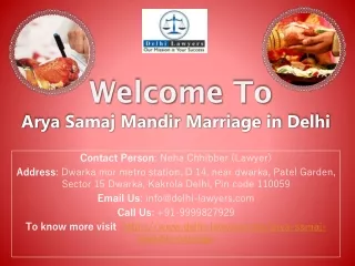 Arya Samaj Mandir Marriage in Delhi