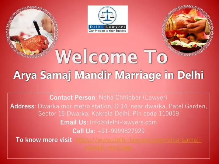welcome to arya samaj mandir marriage in delhi