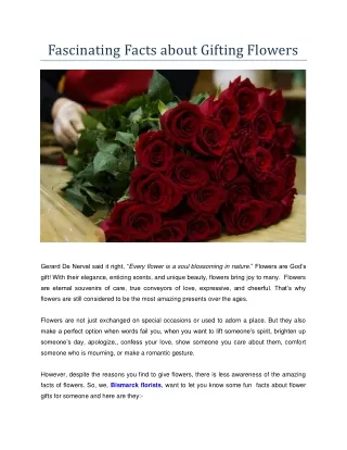 Fascinating Facts about Gifting Flowers