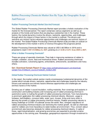 rubber processing chemicals market size by type
