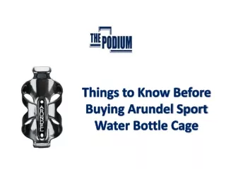 Things to Know Before Buying Arundel Sport Water Bottle Cage