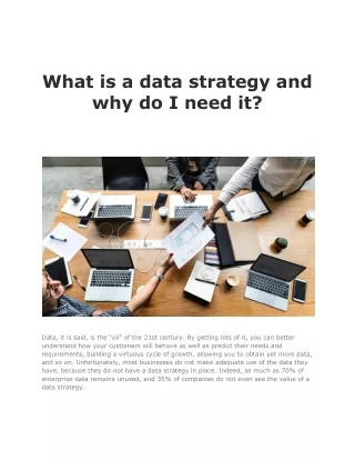 What is a data strategy and why do I need it?