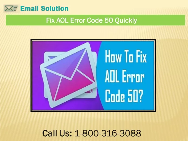 fix aol error code 50 quickly