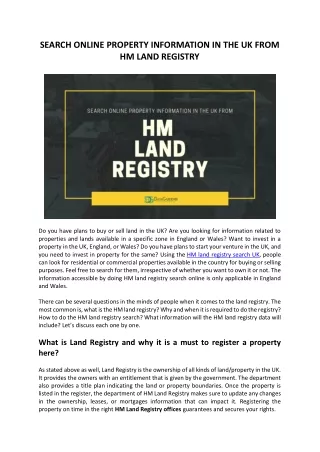 Which data does the Land Registry provide access to?