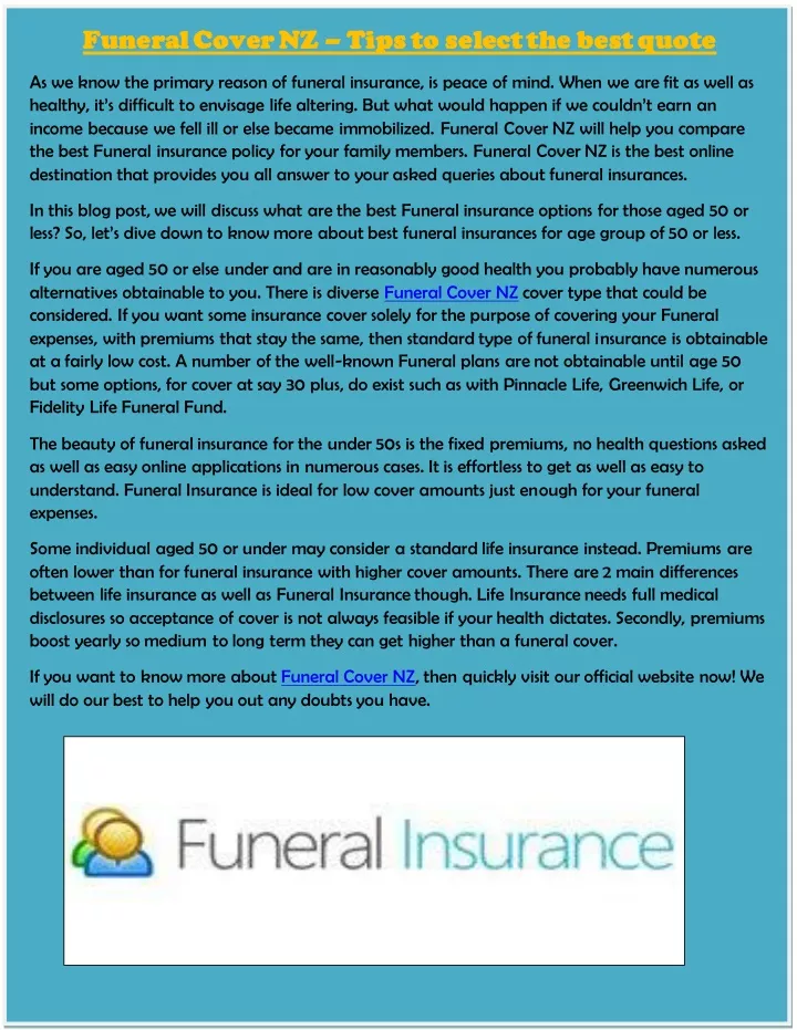 funeral cover nz funeral cover nz tips to select