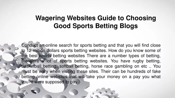 wagering websites guide to choosing good sports betting blogs