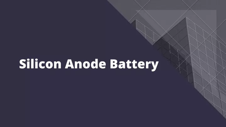 silicon anode battery