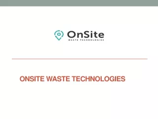onsite waste technologies
