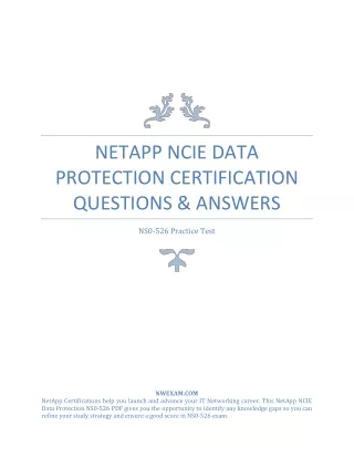 netapp ncie data protection certification