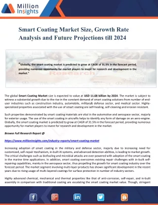 smart coating market size growth rate analysis