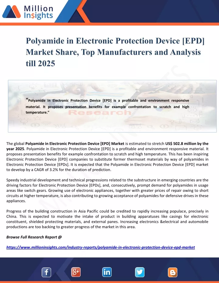 polyamide in electronic protection device