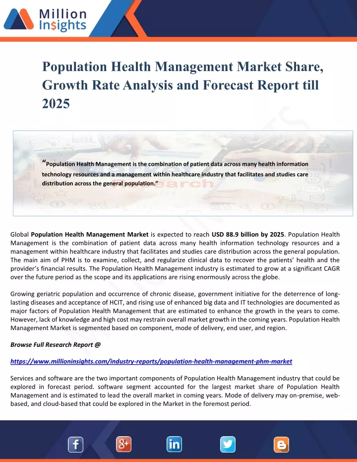 population health management market share growth