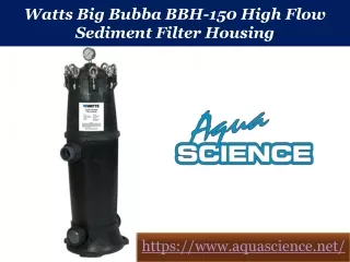watts big bubba bbh 150 high flow sediment filter housing