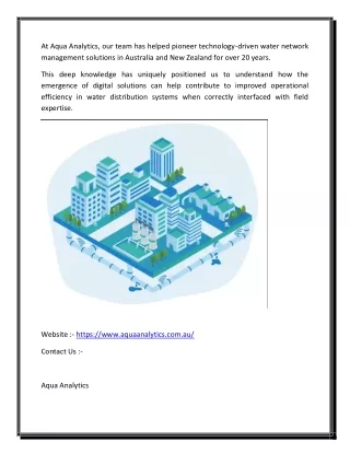 at aqua analytics our team has helped pioneer