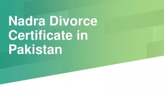 Nadra Divorce Certificate in Pakistan - Legal Certificate For Divorced Spouses