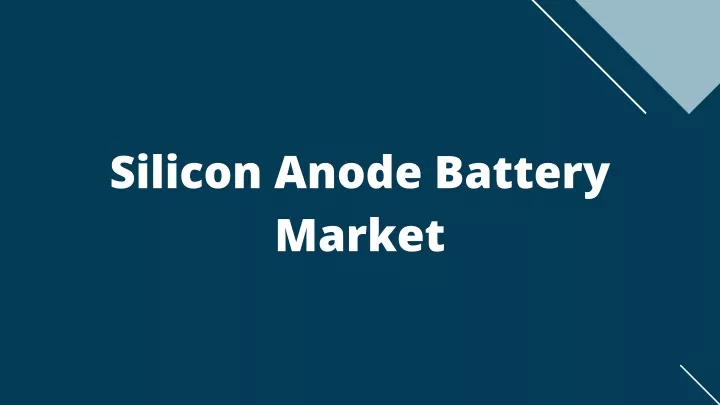 silicon anode battery market