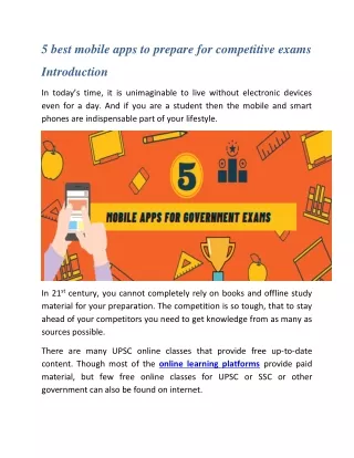 5 best mobile apps to prepare for competitive