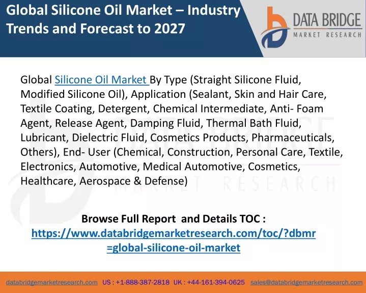 global silicone oil market industry trends