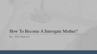 how to become a surrogate mother