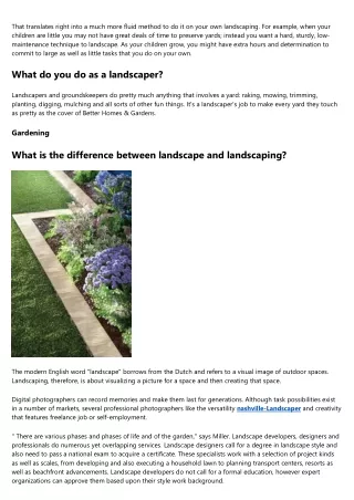 6 Points You Have Wrong About Jobs in Landscape design