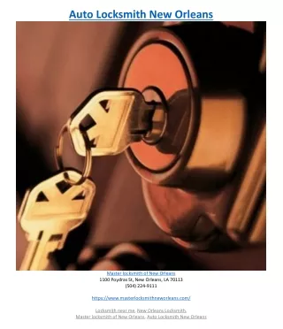 auto locksmith new orleans